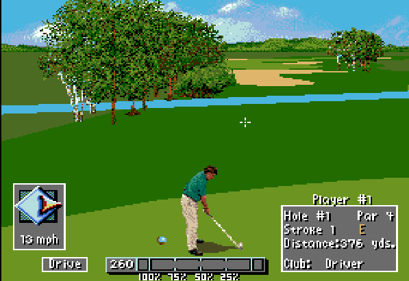 PGA Tour 96 - SNES game screenshot (1996) by Electronic Arts